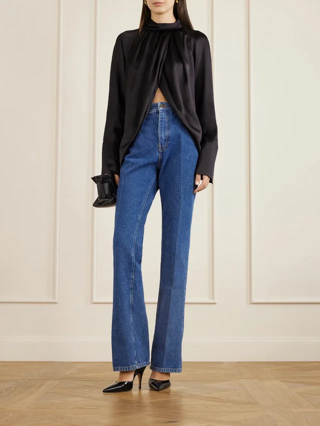 BALMAIN High-rise bootcut jeans in Blue, photo 2 of 2 from NET-A-PORTER (Canada)
