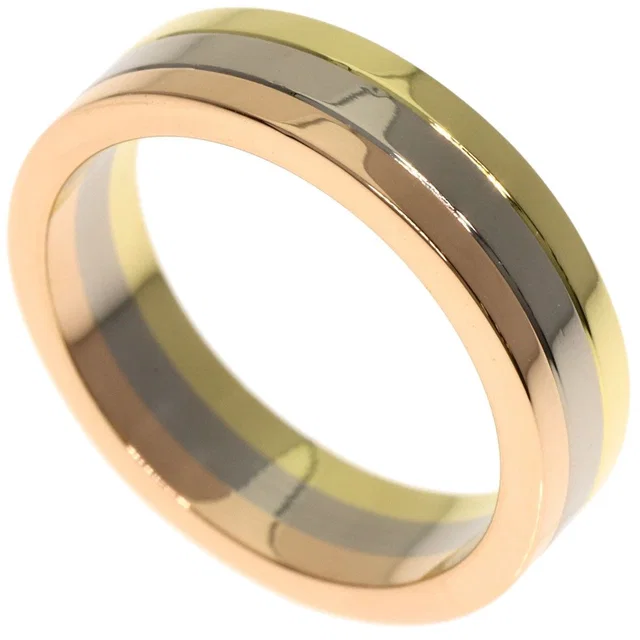 Cartier Three Color 48 Ring 18K Yellow Gold White Pink in White from The Reluxe
