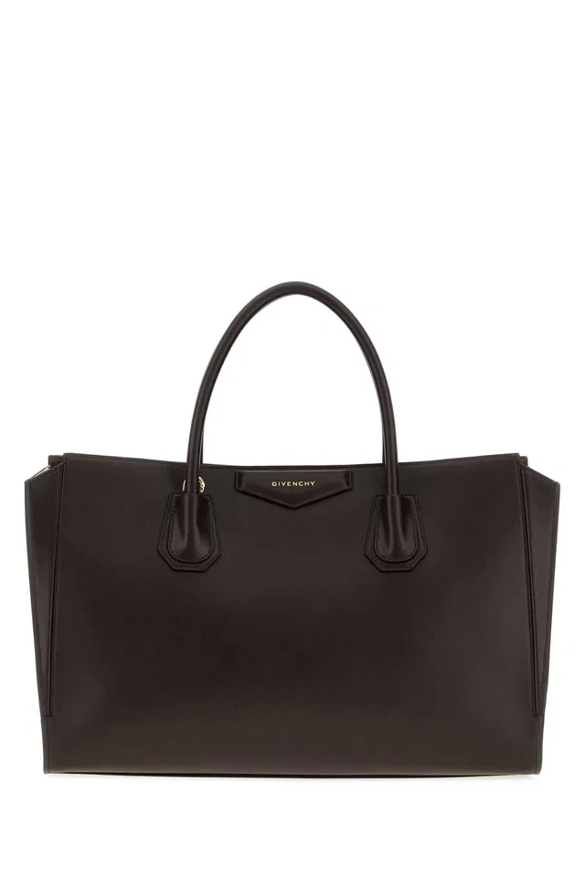 Givenchy Minimalist Leather Tote Bag — Brown in Brown Leather from HEWI