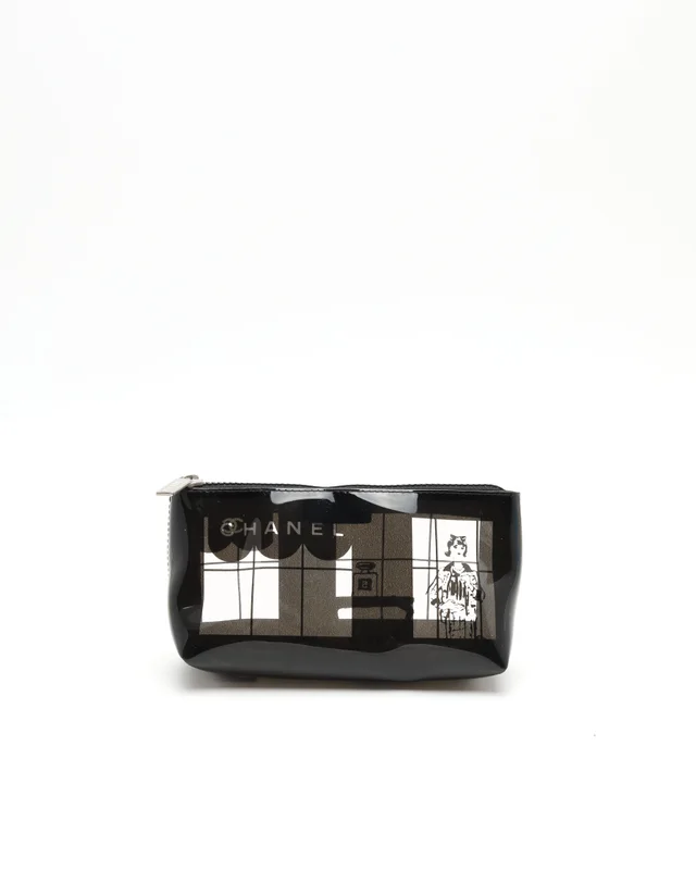 Chanel Vinyl Coco Window Cosmetic Pouch from A Retro Tale