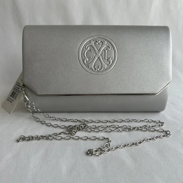 Cxl By Christian Lacroix Clutch Womens Silver Madison Smooth Detachable Chain in gray|silver from Poshmark, photo 1 of 1