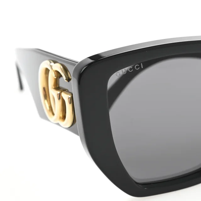 Gucci Acetate Square Frame Sunglasses GG0956S Black in Black from FASHIONPHILE, photo 8 of 10