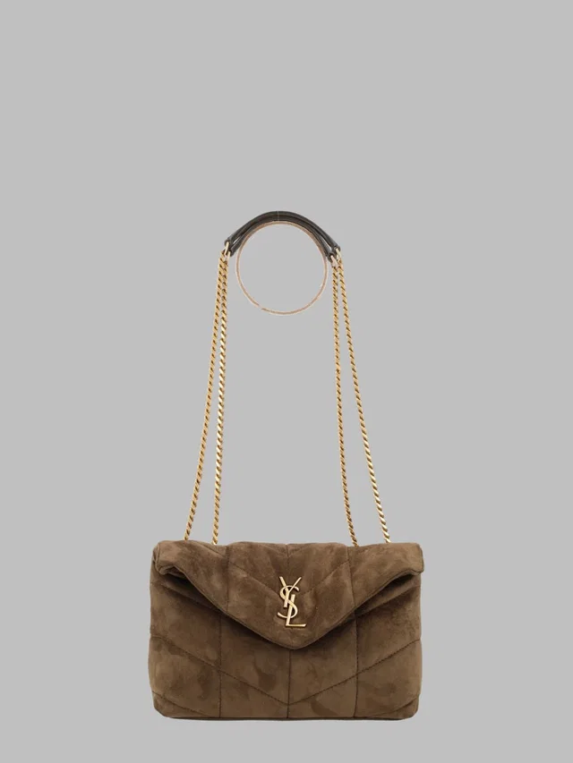 Saint Laurent Puffer Toy Shoulder Bag — Brown Calf Leather in Brown Calfskin from HEWI