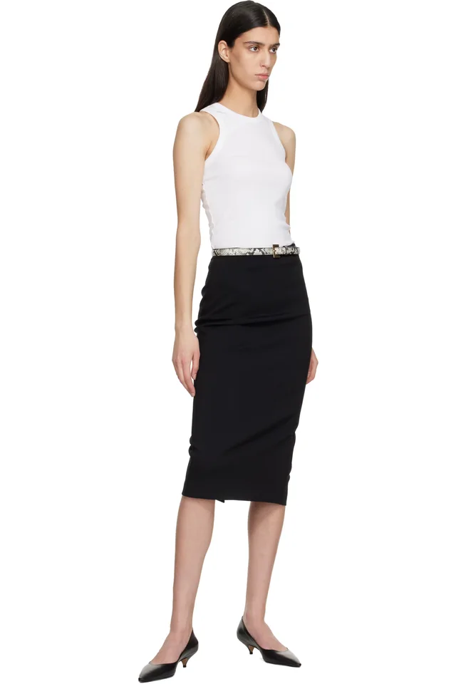 ANINE BING Black & White Nicola Belt, photo 2 of 2 from SSENSE