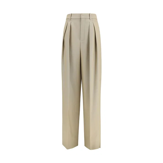 Saint Laurent Beige Wool Oves Aries Dress Pants in Beige Wool from HEWI