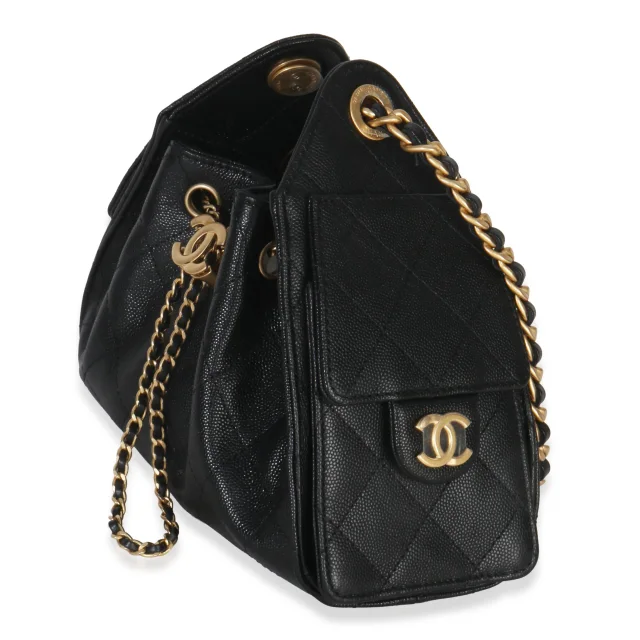 Quilted Caviar Mini Chanel 25 Hobo 26P in Black Caviar leather from HEWI, photo 3 of 3