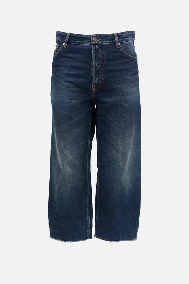 Balenciaga Distressed Straight Leg Jeans in Denim from VSP Consignment