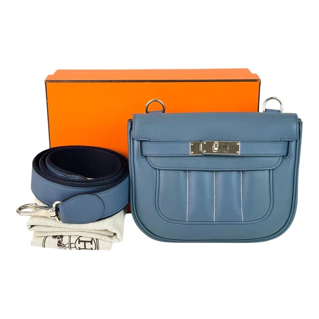 Hermès Blue Berline Bag Swift 7C in Blue Swift leather from Luxury Promise