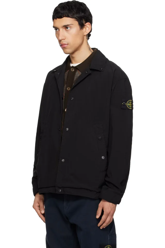Stone Island Black 4100041 Light Compact Touch Poly-TC Jacket, photo 4 of 5 from SSENSE