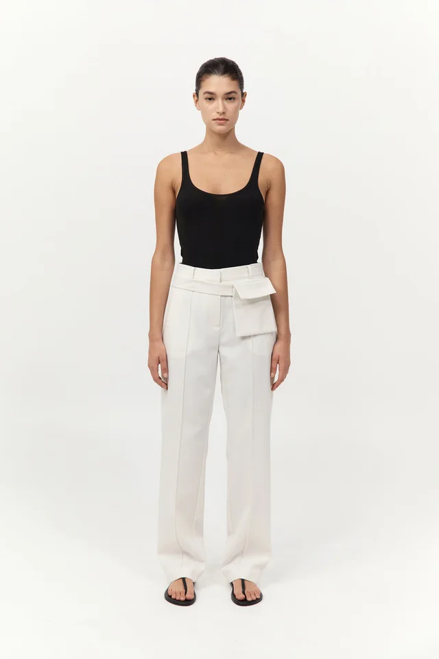 St Agni Organic Cotton Slim Scoop Tank - Jet Black from St. Agni, photo 1 of 1