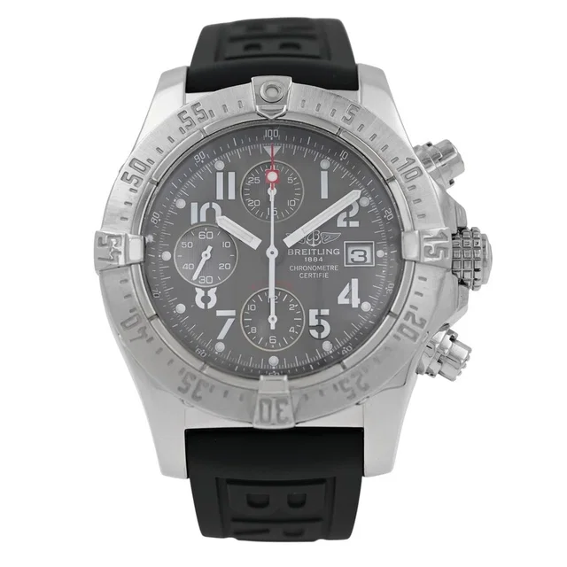 Breitling Avenger Skyland Chronograph Automatic Chronometer Grey Dial Mens Watch A13380 in silver|black|gray from Jomashop.com