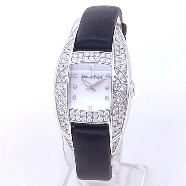 Audemars Piguet Dream Diamond Mother of Pearl Dial Ladies Watch 67439BC.ZZ.A004SU.01 in black|gold|white Satin from Jomashop.com