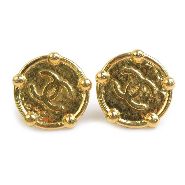 Chanel Earrings Vintee Gold in Gold from The Reluxe
