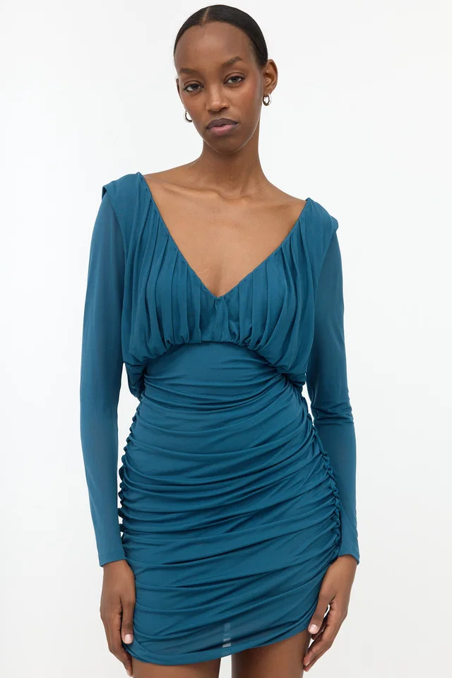 Saint Laurent Draped Ruched Dress from VSP Consignment
