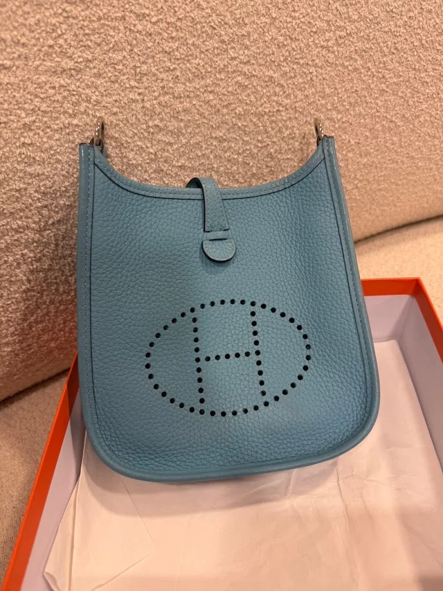 Hermès Mini evelyne Blue in Blue from Luxury Promise
