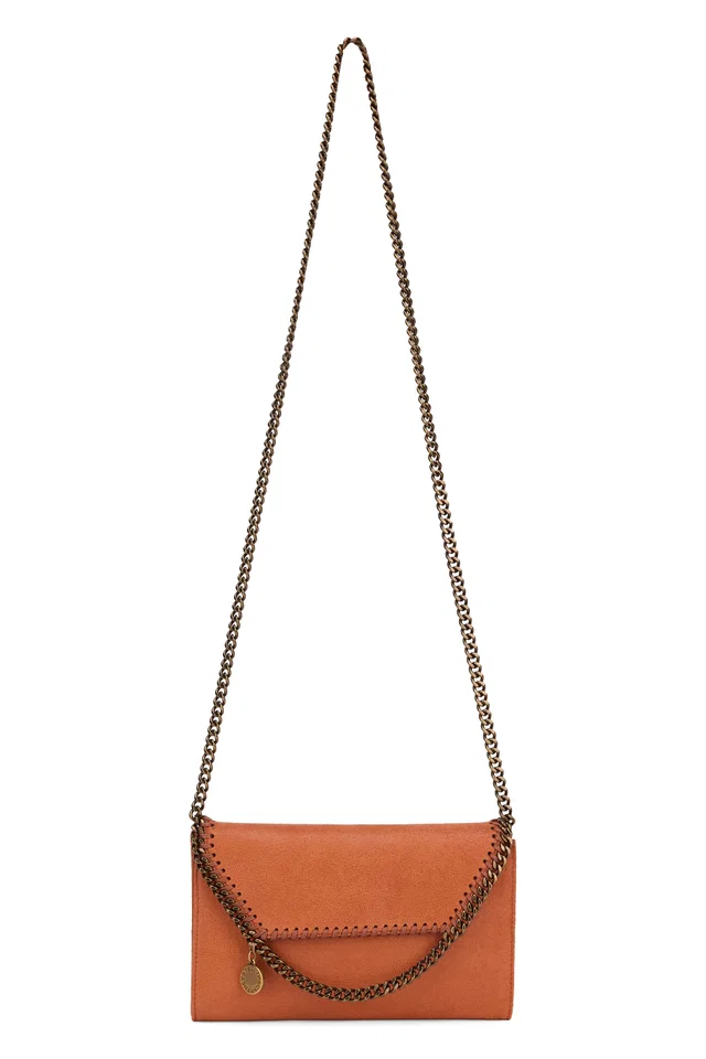 Stella McCartney Falabella Shoulder Bag — Orange Polyester in Orange Woven leather from HEWI