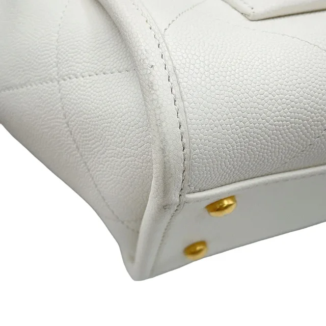Chanel Stitch Pocket CCTote Bag WhiteAS5417 Caviar Leather in Caviar leather from GALLERY RARE, photo 9 of 19