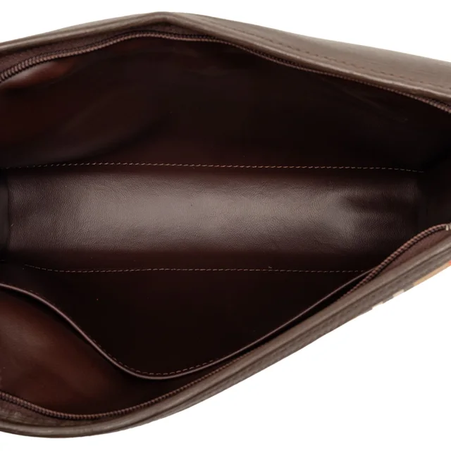 Beige Burberry Haymarket Check Canvas Clutch in Beige Canvas from Designer Revival, photo 4 of 6