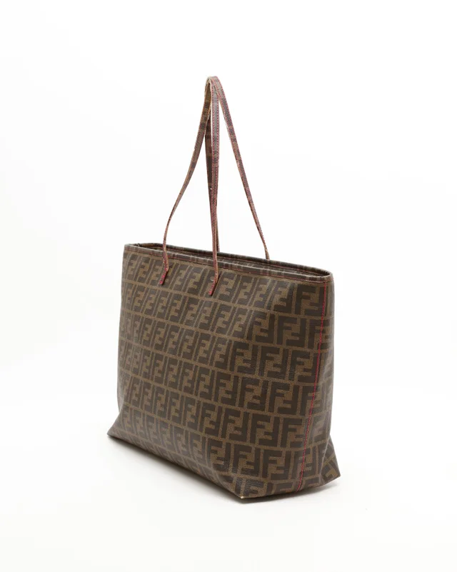 Fendi Zucca Roll Tote Bag in Coated canvas from A Retro Tale, photo 3 of 9