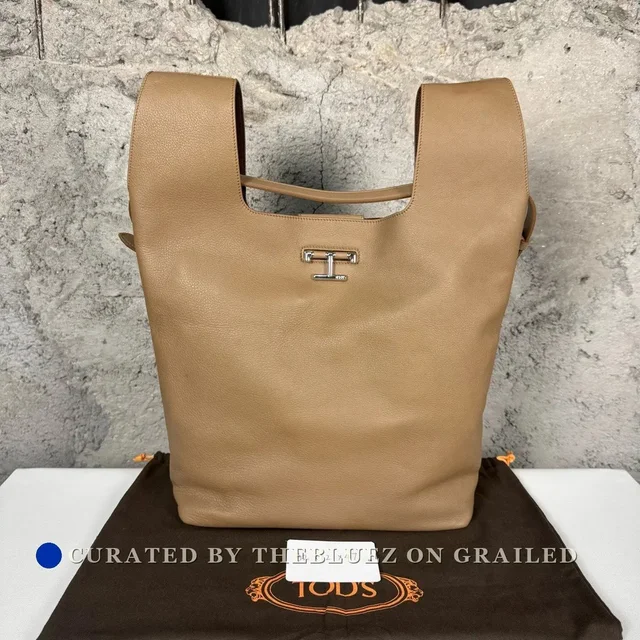 Tod's Tan Metal Logo Shoulder Bag in Brown in brown|red Leather from Grailed