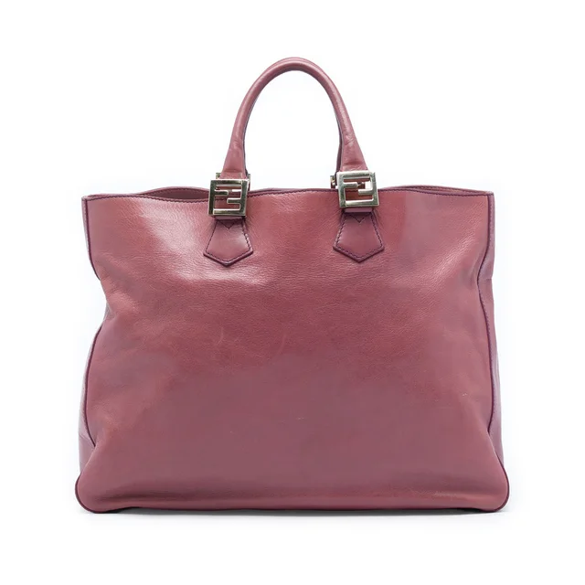 Pink Fendi Large Leather Twins Tote in Pink Leather from Designer Revival, photo 1 of 1