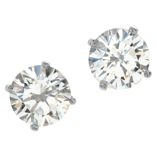 Tiffany & Co. diamond studs earrings with round brilliant cut diamonds 1.66 carat (F color in Platinum from Gray And Sons