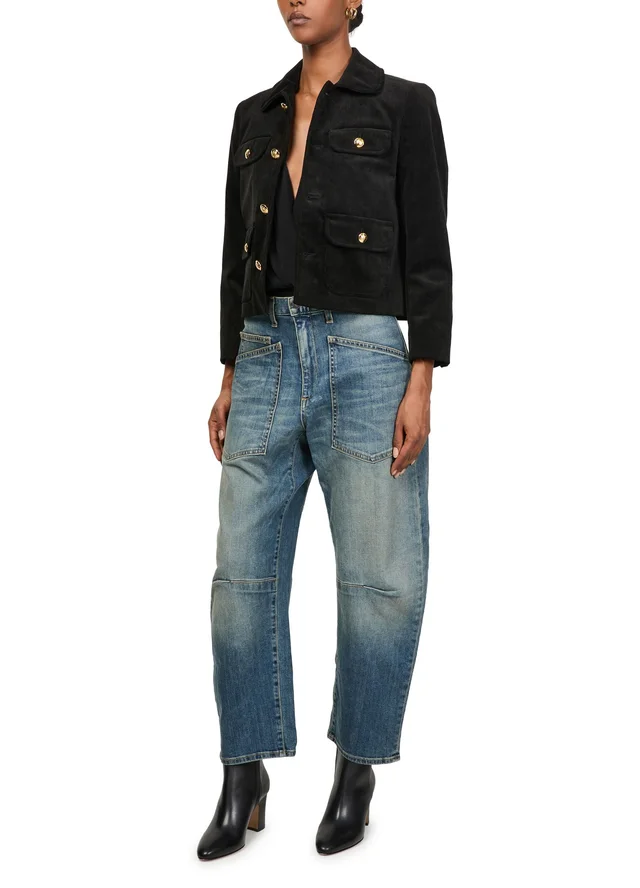 NILI LOTAN Chamonix jacket in Black 95% cotton, 5% polyurethane, photo 2 of 6 from 24S (Canada)