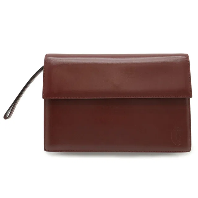 Must de Cartier Leather Clutch Bag in Leather from LuxUness