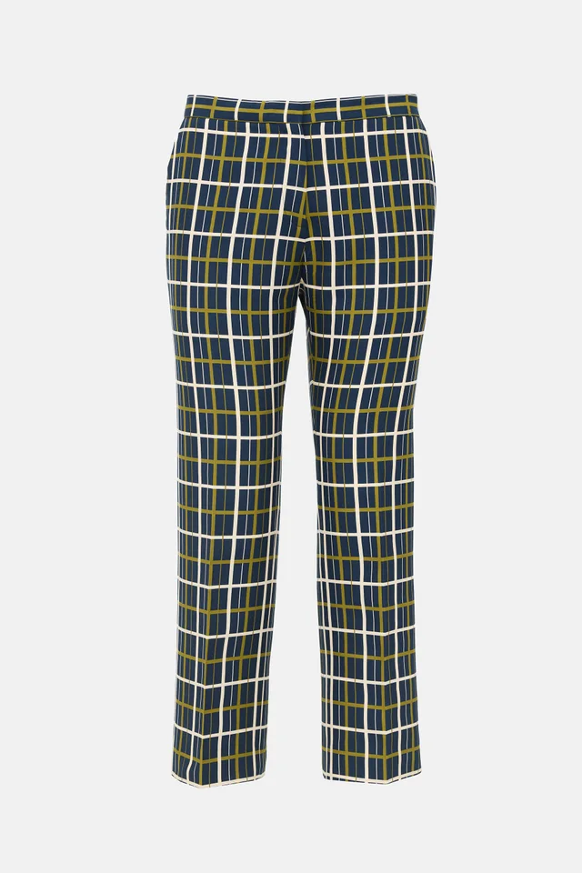Marni Checked Trouser in Silk from VSP Consignment, photo 2 of 2