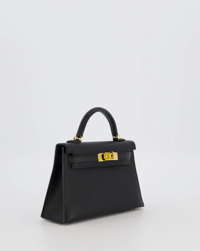 Hermès Mini Kelly II Sellier Bag Black Epsom Leather in Black Epsom leather from Sellier, photo 4 of 21