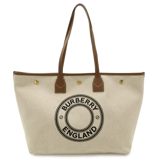 Burberry Leather Canvas Tote Bag in Canvas from LuxUness