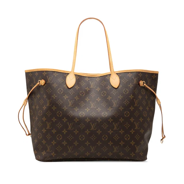 Brown Louis Vuitton Monogram Neverfull GM Tote Bag in Brown Coated canvas from Designer Revival