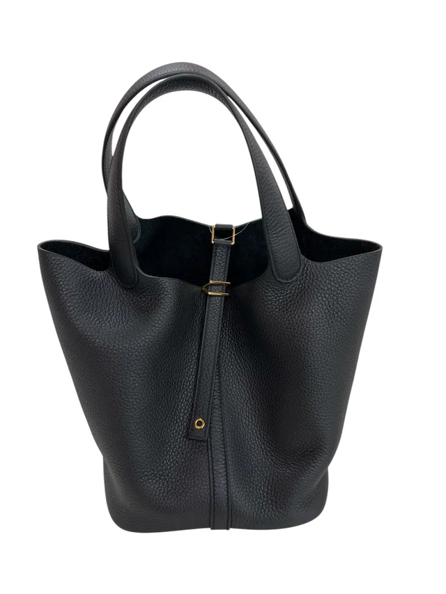 Hermès Picotin lock MM Black Clemance GHW #W in Black from Luxury Promise