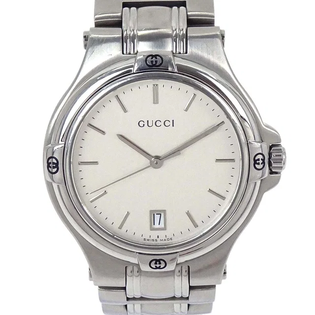 Gucci 9040M Quartz Watch 35mm Silver SS in Silver from AMORE Vintage Tokyo