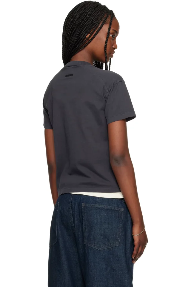 Fear of God ESSENTIALS Black Campus Classic Short Sleeve T-shirt, photo 3 of 4 from SSENSE