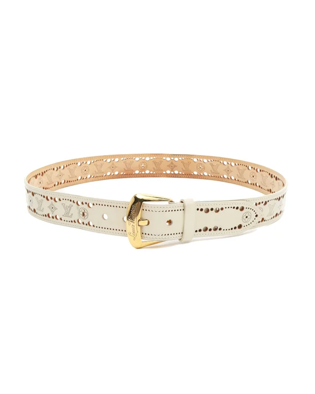 Louis Vuitton Phoenix Belt, Size 95 in Denim from A Retro Tale
