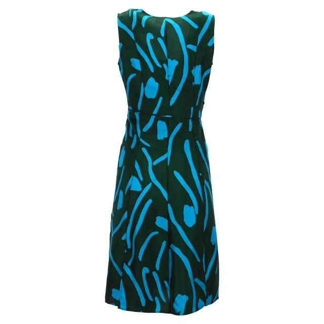 Diane von Furstenberg Wrap Dress in Green Silk in Blue, photo 3 of 6 from ShopSimon