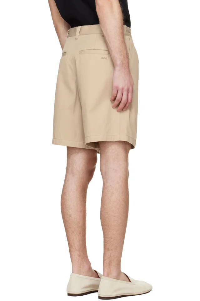A.P.C. Beige Otis Bermuda Shorts, photo 3 of 4 from SSENSE