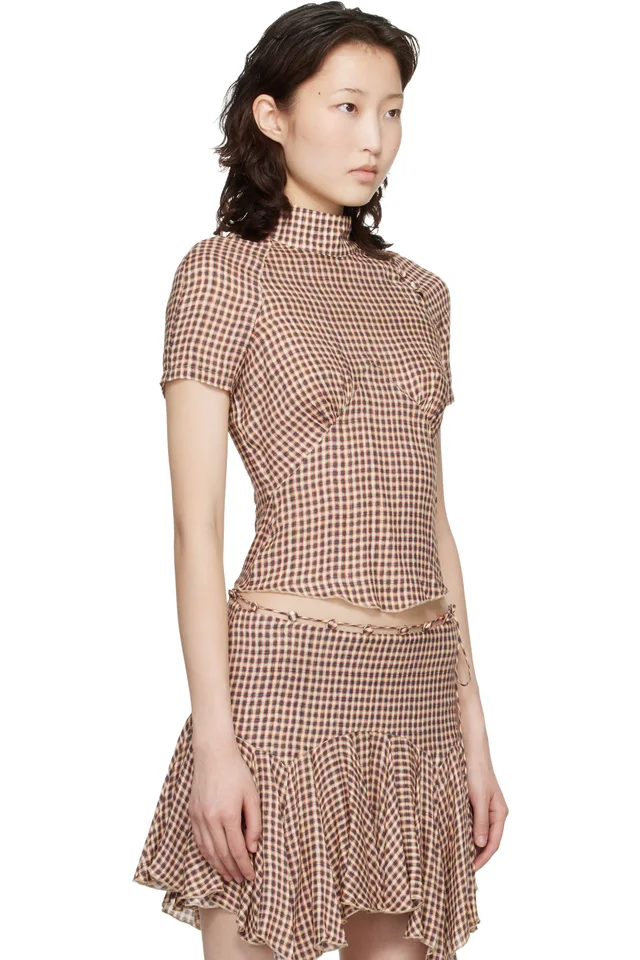 KNWLS Beige Tess Blouse, photo 2 of 4 from SSENSE