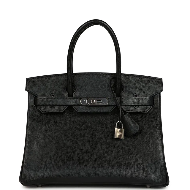 Hermès Birkin 30 Black Epsom Palladium Hardware in Black Epsom leather from Madison Avenue Couture