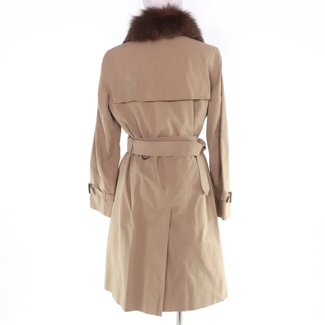 Burberry London Cotton Fox Fur Trench Coat from LuxUness, photo 2 of 2