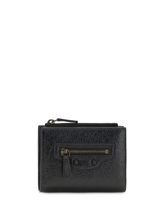 Balenciaga Le City Bi-Fold Wallet — Black Lambskin in Black Lambskin from HEWI