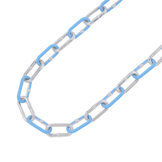 Bottega Veneta Chain choker necklace Light Blue SV925 Light BlueEnamel in Blue from GALLERY RARE