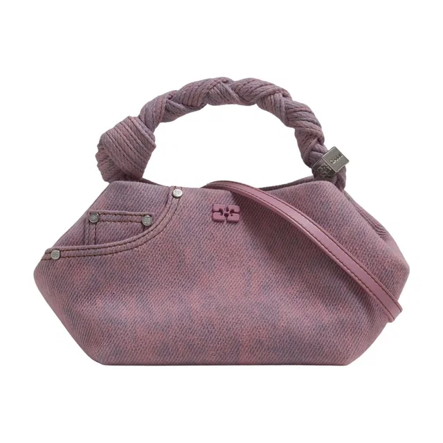 GANNI Bou Shoulder Bag — Pink Cotton in Pink from HEWI