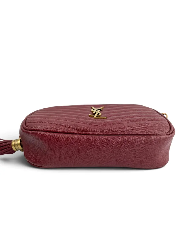 Saint Laurent Lou Mini Camera Bag in Red Calfskin from Season 2 Consign, photo 6 of 10