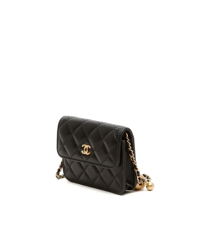 Chanel Pearl Crush Mini Wallet on Chain Bag in Lambskin from A Retro Tale, photo 2 of 2