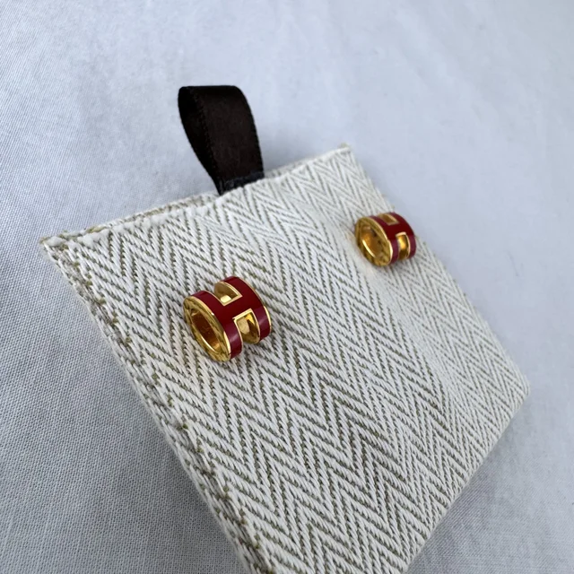 Hermès Mini Pop H Earrings in Metal from Reowned, photo 2 of 4