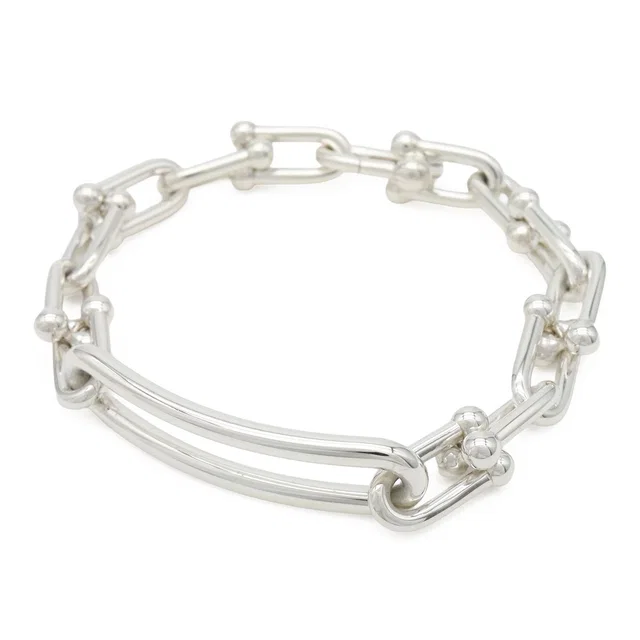 Tiffany & Co. HardWear Medium Link Bracelet Sterling Silver in Silver from The Reluxe
