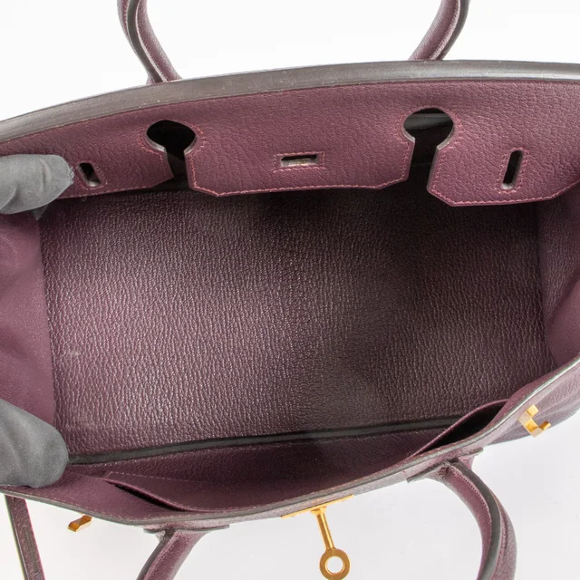 Hermès HSS Birkin 30 Quetsche Chevre Mysore BGHW in Goatskin from Labellov, photo 8 of 13