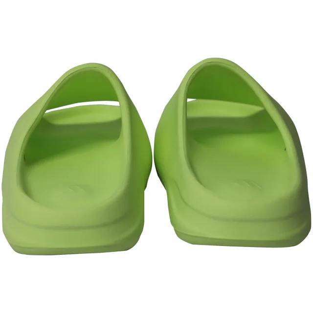 Adidas Yeezy Slides in Glow Green Plastic in green, photo 4 of 6 from ShopSimon